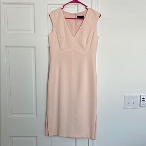 NWOT White House Black Market Neutral Light Pink Sleeveless Dress